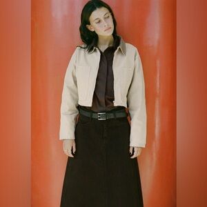 Zara Contrast Crop Jacket